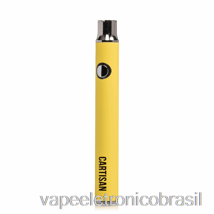 Vape Recarregável Cartisan Button Vv 350 510 Bateria Amarela